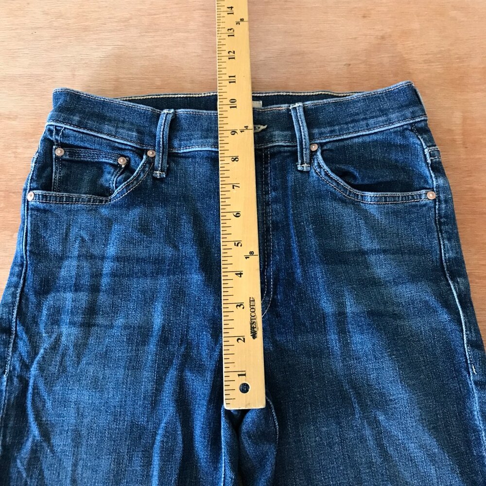 Mother The Insider Crop Step Fray Jeans Women 27 Mid Rise Dark Wash Stretch - Picture 10 of 15